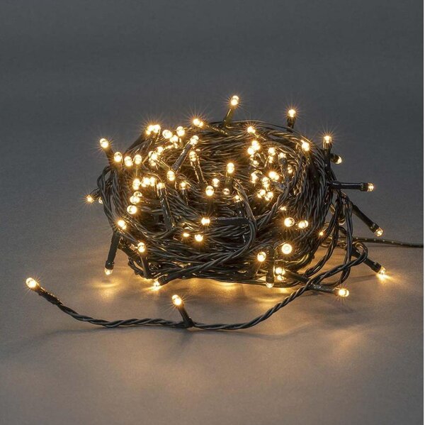 Nedis CLLS180 - Catena luminosa LED per esterni 180xLED/7 funzioni, 16,5 m, IP44, bianco caldo