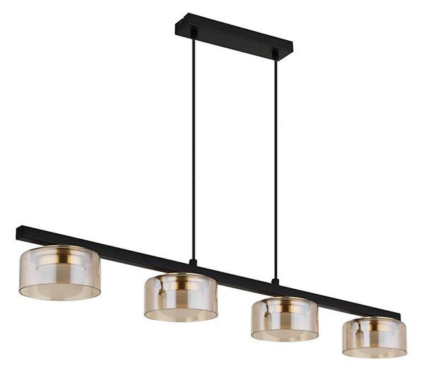 Globo 16055-4HG - Lampadario LED a sospensione con filo HIGGINS 4xGX53/6W/230V fumé/marrone