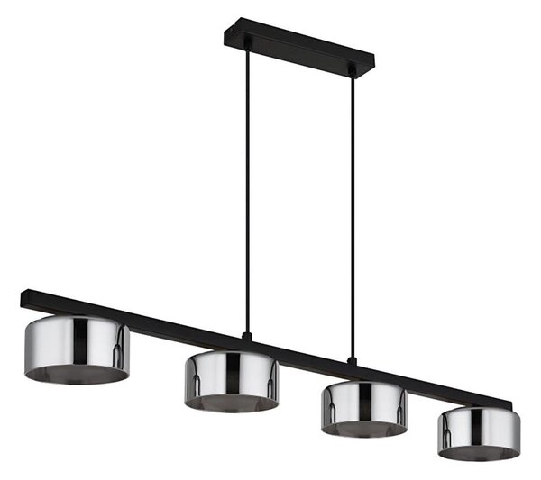 Globo 16055-4HS - Lampadario LED a sospensione con filo HIGGINS 4xGX53/6W/230V fumé/nero
