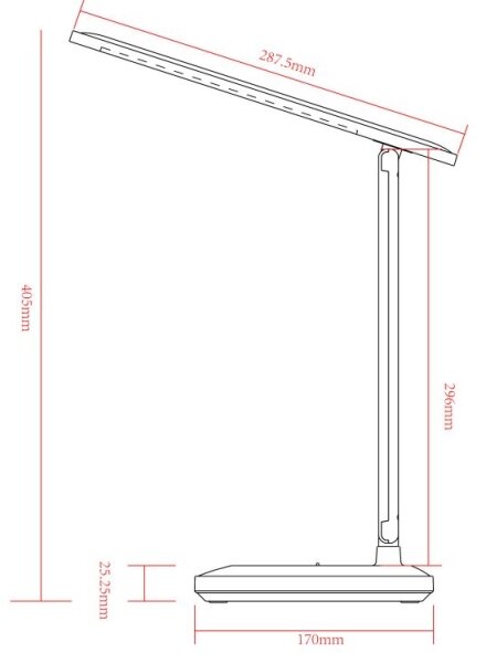 Globo 58481S - Lampada da tavolo LED LORNA dimmerabile touch 3W 5V 1800mAh nera