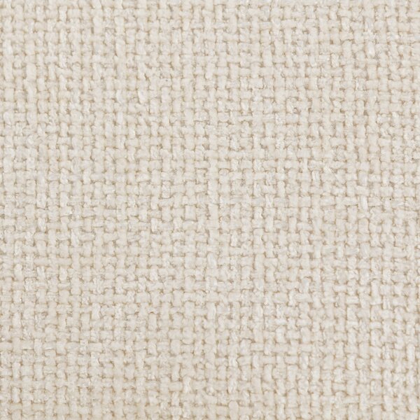 HOMCOM Poggiapiedi con Cuscino Morbido, Gambe in Acciaio, in Tessuto Chenille, 45 x 41 x 38 cm, Bianco crema | Aosom Italy