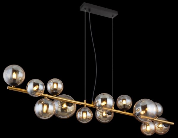 Globo 56135-13H - Lampadario LED a sospensione con cavi RIHA 13xG9/3,5W/230V ottone
