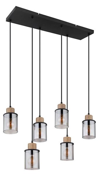 Globo 15707-6H - Lampadario a sospensione con filo REID 6xE27/15W/230V