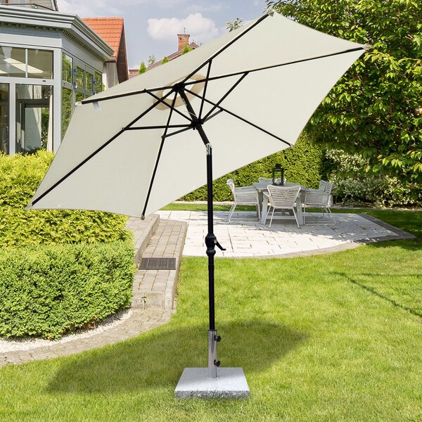 Outsunny Supporto Base Per Ombrellone da Giardino in Marmo Peso 25kg 42×42×36cm
