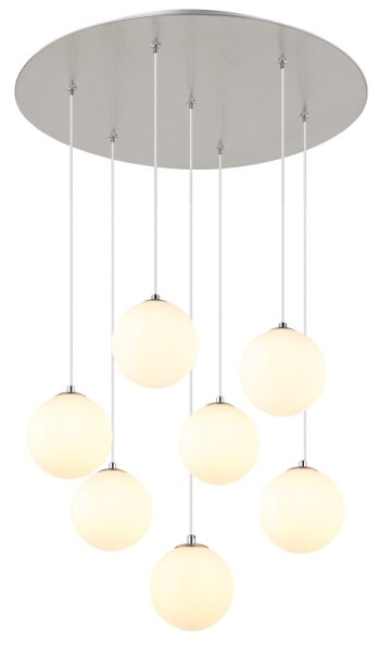 Globo 56140-7H - Lampadario LED a sospensione con filo RIHA 7xG9/3,5W/230V bianco