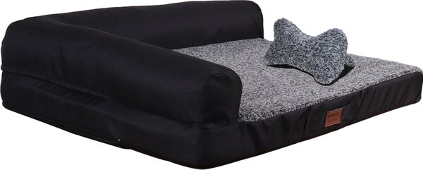 Cuccia per cani Raikou, divanetto per cani, cuccia antiscivolo, grigio melange, dimensioni 100×80×9 cm