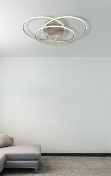 Globo 67355-40N - Plafoniera LED KOMBOS 40W/230V diametro 45,6 cm cromo opaco