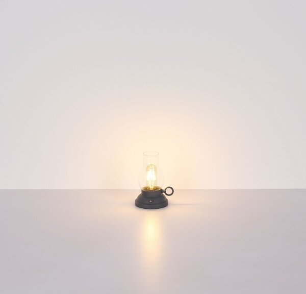 Globo 58016A - Lampada da tavolo LED dimmerabile PETRO 1W/3,7V 1200mAh antracite