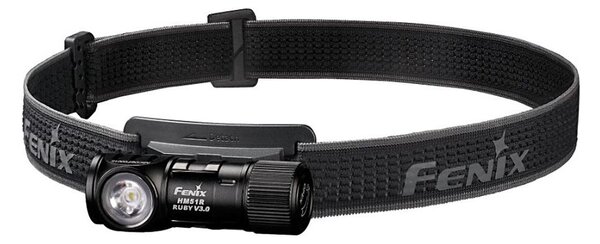 Fenix HM51RV3ABL - lampada frontale LED dimmerabile ricaricabile LED/USB 950mAh IP68 860 lm 125 h nera