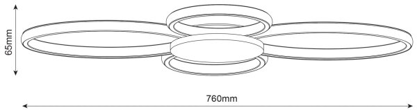 Plafoniera LED SABINA LED/38W/230V Ficus elastica