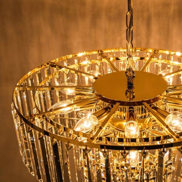 Zuma Line 17701/20-GLD - Lampadario a catena VERSAILLES 20xE14/40W/230V dorato
