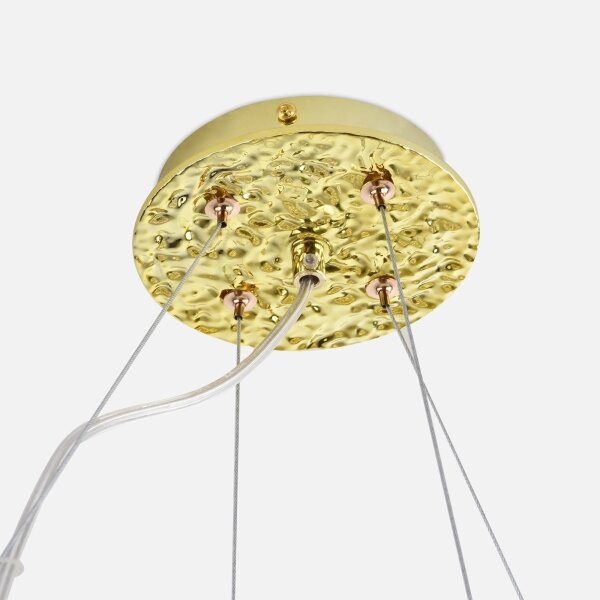 Zuma Line MD4115-14I-G - Lampadario a sospensione con cavo CINDY 14xG9/3,5W/230V 115x40 cm dorato