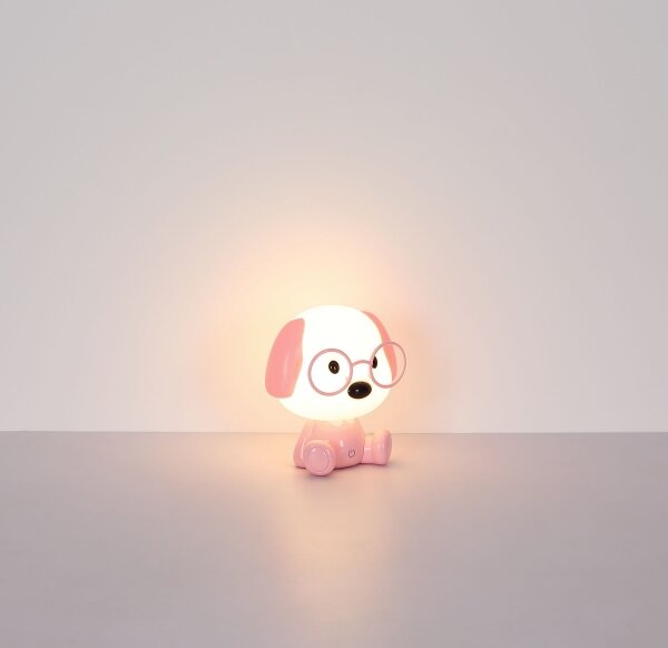 Globo 21761P - Lampada notturna LED ricaricabile PUPPY 1W/5V 500 mAh rosa