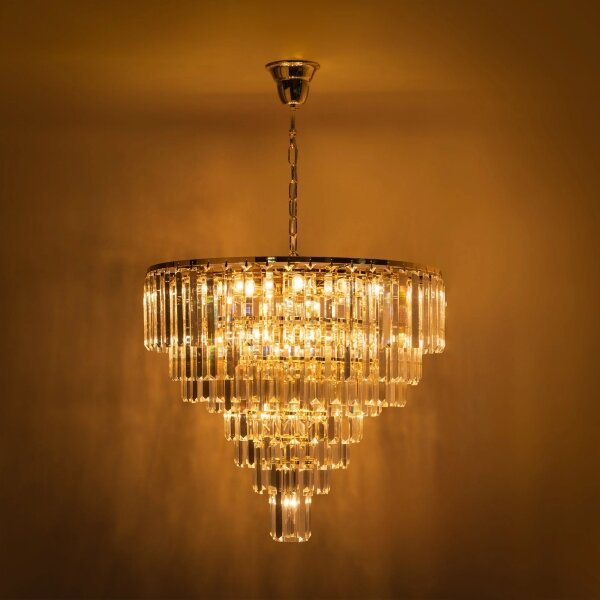 Zuma Line 17701/20-GLD - Lampadario a catena VERSAILLES 20xE14/40W/230V dorato