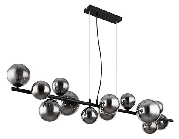 Globo 56133-13H - Lampadario LED a sospensione con filo RIHA 13xG9/3,5W/230V fumé/nero