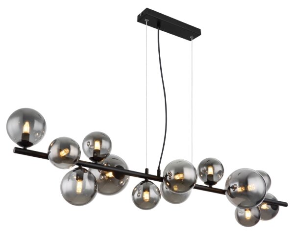 Globo 56133-13H - Lampadario LED a sospensione con filo RIHA 13xG9/3,5W/230V fumé/nero