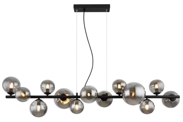 Globo 56133-13H - Lampadario LED a sospensione con filo RIHA 13xG9/3,5W/230V fumé/nero
