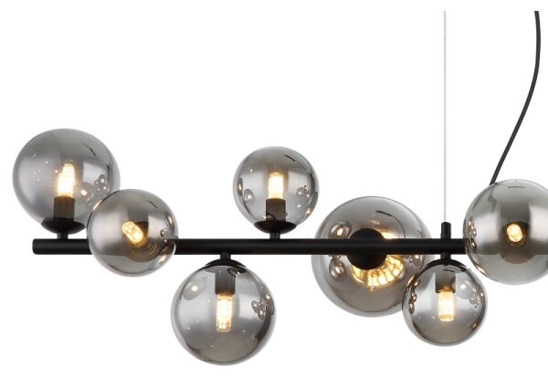 Globo 56133-13H - Lampadario LED a sospensione con filo RIHA 13xG9/3,5W/230V fumé/nero