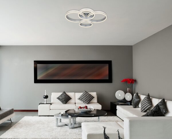 Globo 67260-90 - Plafoniera LED RUBIO 90W 230V 68x85 cm con telecomando
