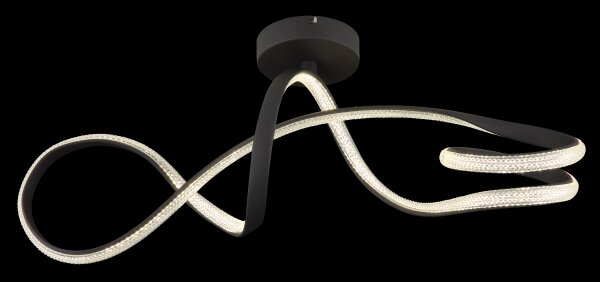 Globo 67341DS - Lampadario a plafone LED SWIRL LED/30W/230V nero