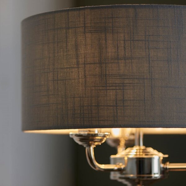 Endon 99149 - Lampada da tavolo HIGHCLERE 3xE14/18W/230V grigio/cromo lucido