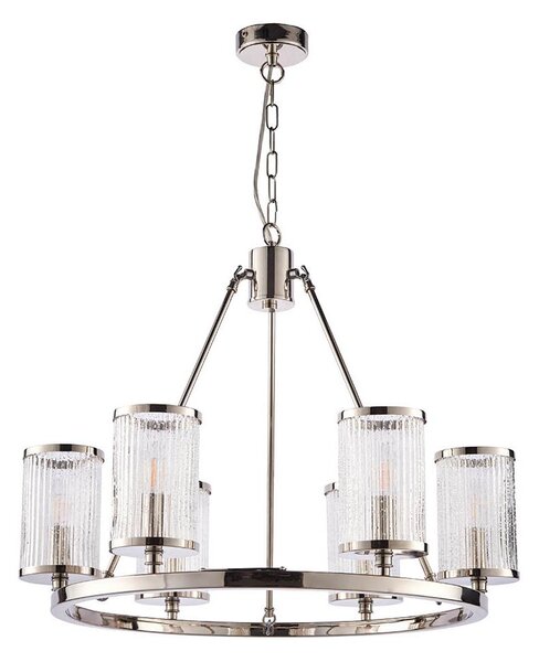 Endon 74128 - Lampadario a sospensione con catena EASTON 6xE14/6W/230V cromo lucido
