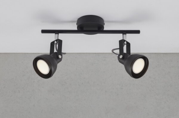 Nordlux - Faretto ASLAK 2xGU10/35W/230V nero