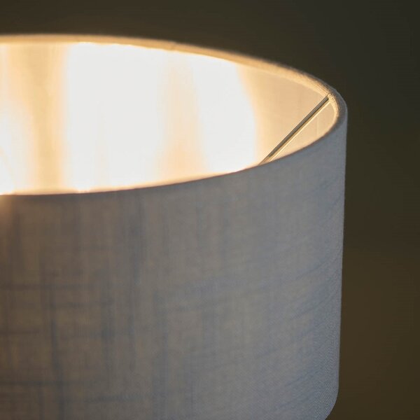 Endon 99149 - Lampada da tavolo HIGHCLERE 3xE14/18W/230V grigio/cromo lucido