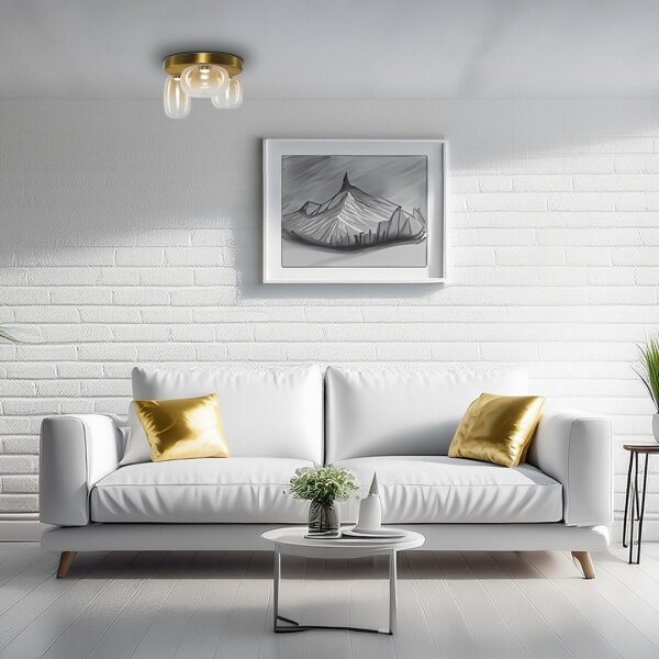 Plafoniera LED VASO LED/12W/230V diametro 42 cm oro/fumé