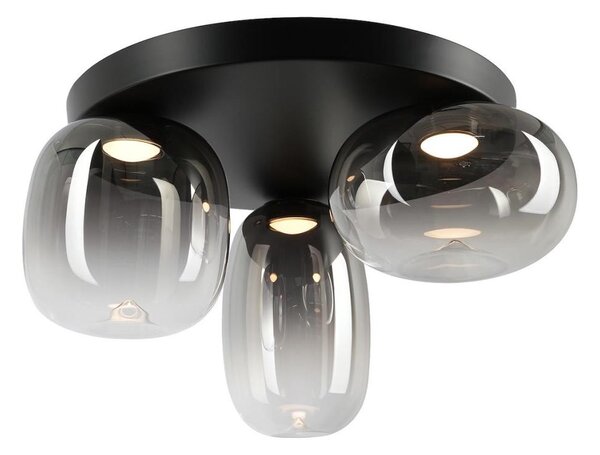 Plafoniera LED VASO LED/12W/230V diametro 42 cm nero/fumé