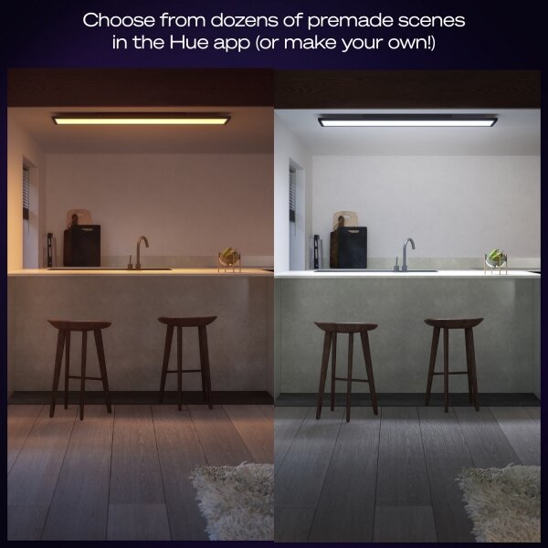 Philips Hue AURELLE LED 39W 230V plafoniera dimmerabile 120x30 cm nera