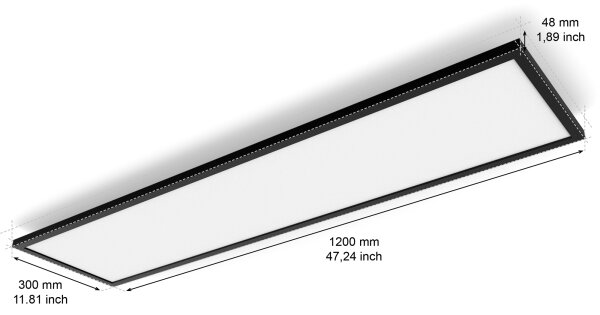 Philips Hue AURELLE LED 39W 230V plafoniera dimmerabile 120x30 cm nera