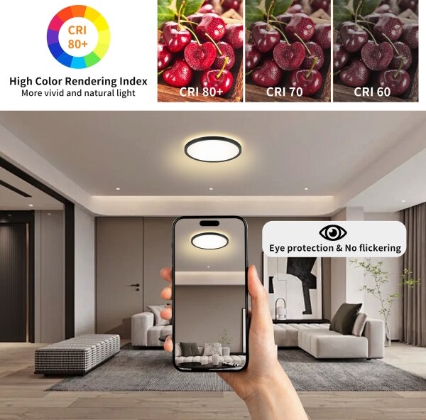 Brilagi - Lampada LED da bagno ULTRA SLIM LED/18W/230V diametro 30 cm nero IP54