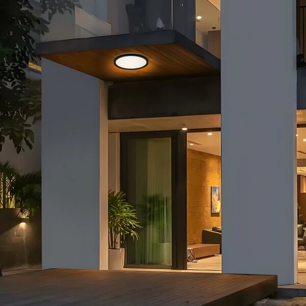 Brilagi - Lampada LED da bagno ULTRA SLIM LED/18W/230V diametro 30 cm nero IP54
