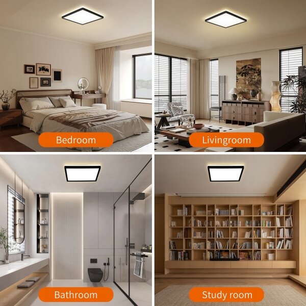 Brilagi - Lampada LED dimmerabile ULTRA SLIM 18W 230V 30x30 cm nera + DO