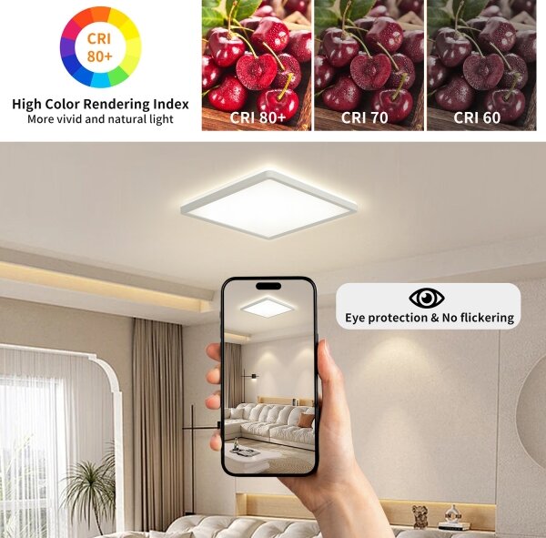 Brilagi - Lampada LED dimmerabile ULTRA SLIM 18W 230V 30x30 cm bianco + DO