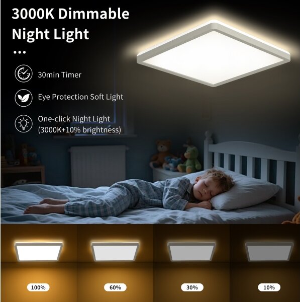 Brilagi - Lampada LED dimmerabile ULTRA SLIM 18W 230V 30x30 cm bianco + DO