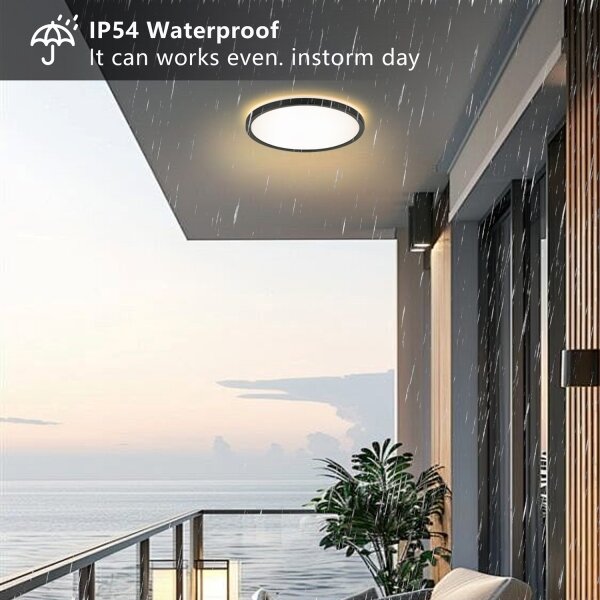 Brilagi - Lampada LED da bagno ULTRA SLIM LED/24W/230V diametro 42 cm nero IP54
