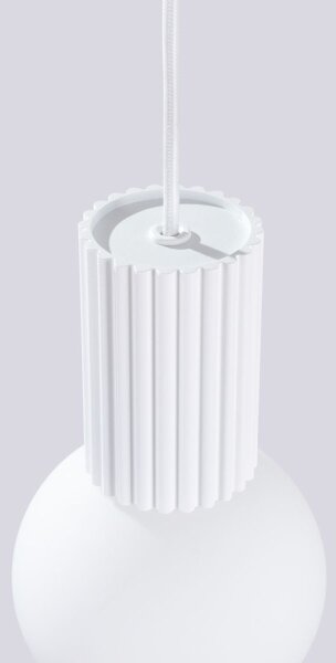 Sollux SL.1709 - Lampadario a sospensione con filo HALO 1xG9/8W/230V diametro 12 cm bianco