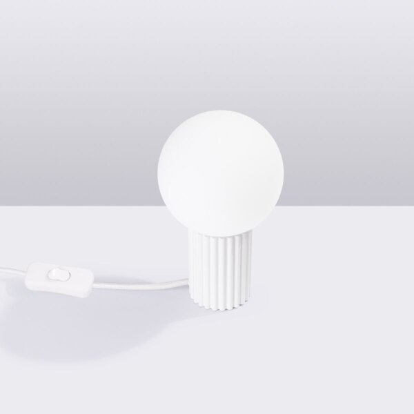 Sollux SL.1711 - Lampada da tavolo HALO 1xG9/8W/230V diametro 12 cm bianco