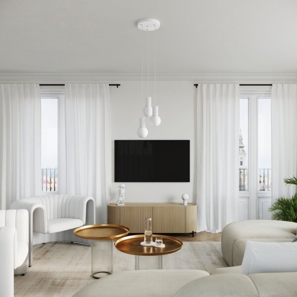 Sollux SL.1710 - Lampadario a sospensione con filo HALO 3xG9/8W/230V diametro 25 cm bianco