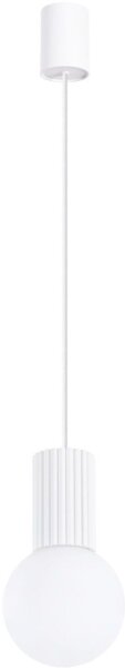 Sollux SL.1709 - Lampadario a sospensione con filo HALO 1xG9/8W/230V diametro 12 cm bianco