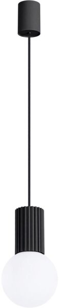 Sollux SL.1714 - Lampadario a sospensione con filo HALO 1xG9/8W/230V diametro 12 cm nero