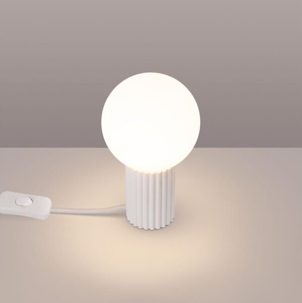 Sollux SL.1711 - Lampada da tavolo HALO 1xG9/8W/230V diametro 12 cm bianco