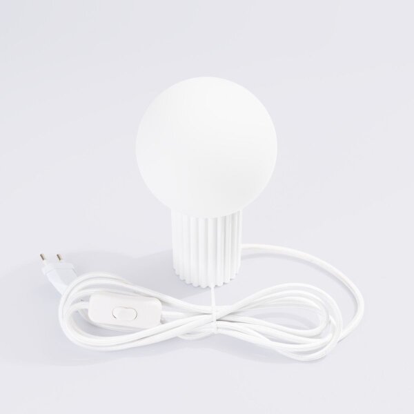 Sollux SL.1711 - Lampada da tavolo HALO 1xG9/8W/230V diametro 12 cm bianco