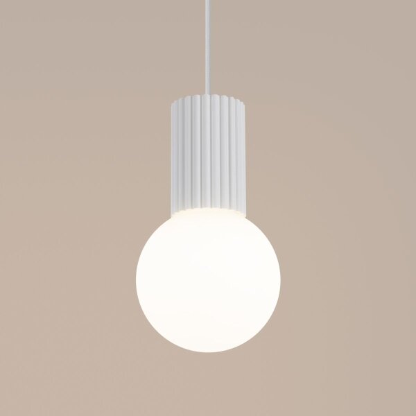 Sollux SL.1709 - Lampadario a sospensione con filo HALO 1xG9/8W/230V diametro 12 cm bianco