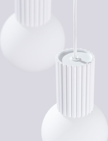 Sollux SL.1710 - Lampadario a sospensione con filo HALO 3xG9/8W/230V diametro 25 cm bianco