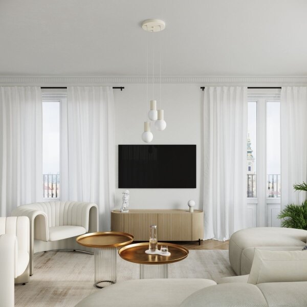 Sollux SL.1721 - Lampada da tavolo HALO 1xG9/8W/230V diametro 12 cm color crema