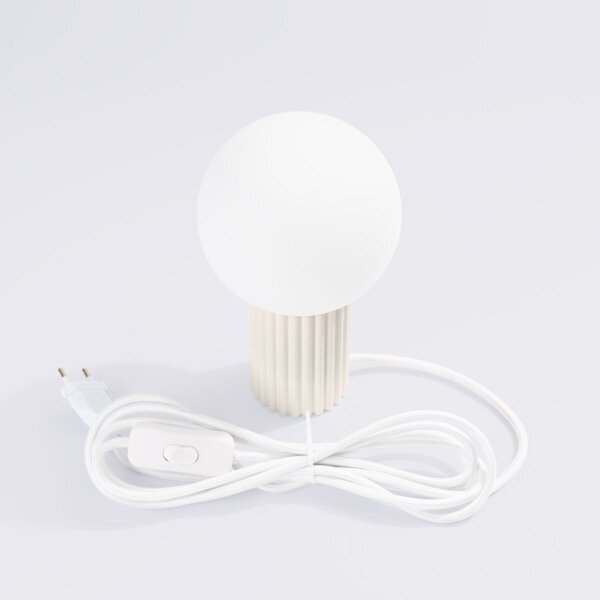 Sollux SL.1721 - Lampada da tavolo HALO 1xG9/8W/230V diametro 12 cm color crema
