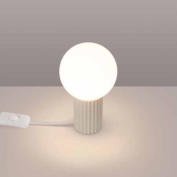 Sollux SL.1721 - Lampada da tavolo HALO 1xG9/8W/230V diametro 12 cm color crema